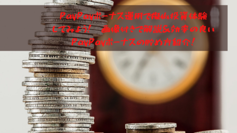 PayPayボーナス運用で擬似投資体験してみよう！※画像付きで解説＆効率の良いPayPayボーナスの貯め方紹介！