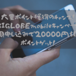 大量ポイント獲得のチャンス！BIGLOBEmobileキャンペーン新規申し込みで20000円相当のポイントゲット！※dポイント投資＆PayPayボーナス運用にも使用可能ポイント(2022年2月版)